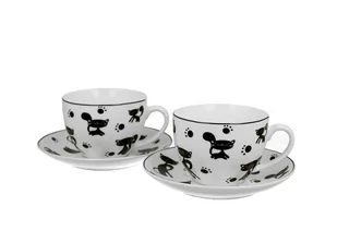 Filiżanki ze spodkami 280 ml k - Kubki - miniaturka - grafika 1