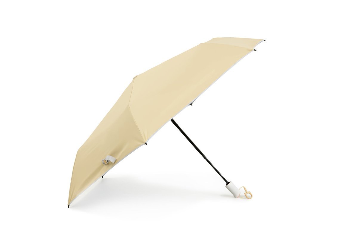 Parasol Miau składany mini automatyczny jasnożółty