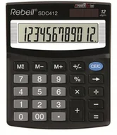 Kalkulatory - Skaičiuotuvas mažas stalinis Rebell SDC412 - miniaturka - grafika 1