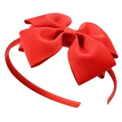 Ozdoby do włosów - Opaska do Włosów Czerwona na Głowę z Kokardą dla Dziewczynki Lekka - miniaturka - grafika 1