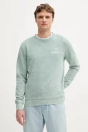 Bluzy męskie - Pepe Jeans bluza bawełniana męska kolor zielony wzorzysta PM582918 - miniaturka - grafika 1