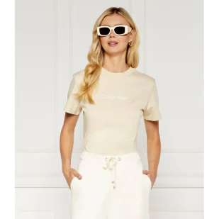 Calvin Klein T-shirt HERO LOGO | Regular Fit - Koszulki i topy damskie - miniaturka - grafika 1