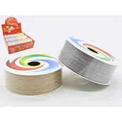 Ozdoby bożonarodzeniowe - Wstążka 2,5 x 270 cm złoty / srebrny - miniaturka - grafika 1