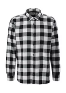 Koszule męskie - s.Oliver Sales GmbH & Co. KG/s.Oliver Męska koszula flanelowa w kratkę, czarny, M - miniaturka - grafika 1