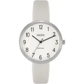 Zegarki damskie - Srebrny damski zegarek na białym pasku PACIFIC X6156-05 - miniaturka - grafika 1