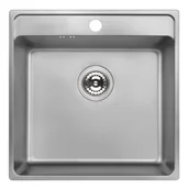 Zlewozmywaki - Zlewozmywak stalowy Amor 49 cm Laveo - miniaturka - grafika 1