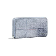 Portfele - Desigual MONE_Yoko PU Denim FI, Bi-Fold Wallet Women's, 0, Niebieski, 0 - miniaturka - grafika 1