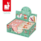 Zabawki kreatywne - Zestaw 12 Mini Pilników Do Paznokci Lisek + Jednorożec 7+, Opakowanie Zbiorcze 12 Sztuk (6 Szt. + 6 Szt.), Janod - miniaturka - grafika 1