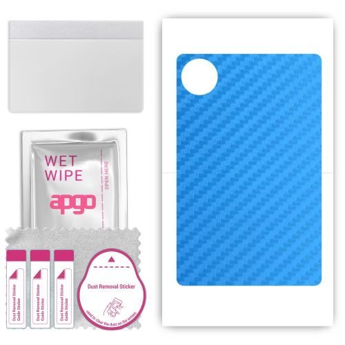 folia naklejka skórka strukturalna na TYŁ do Doogee T30 Max - Carbon Niebieski - apgo SKINS