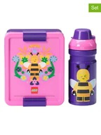 Sztućce dla dzieci - LEGO 2-częściowy zestaw "Bee" w kolorze różowo-fioletowym - miniaturka - grafika 1