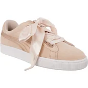 Trampki damskie - Puma Suede Heart Lunalux Wn S Cream Tan brązowe - miniaturka - grafika 1