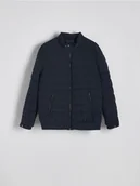 Kurtki męskie - Reserved - Pikowana kurtka ze stójką - granatowy - miniaturka - grafika 1