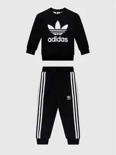 Dresy i komplety dla chłopców - Adidas Dres adicolor Crew Set H25250 Czarny Regular Fit - grafika 1