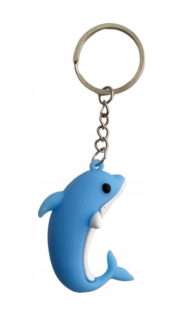 Brelok do kluczy plecaka Zawieszka dla dziecka Kolorowy delfinek 5cm