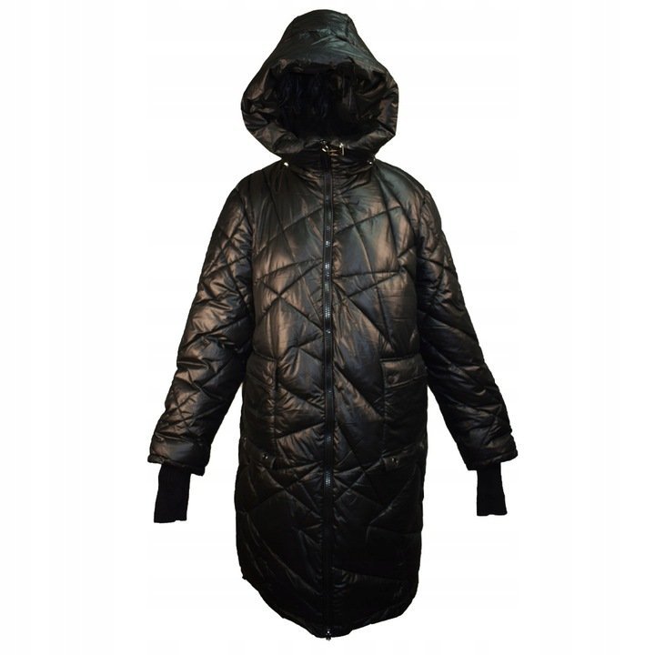 Damski Płaszcz Zimowy Ocieplany Rozmiar 3XL/4XL *Made In Italy*