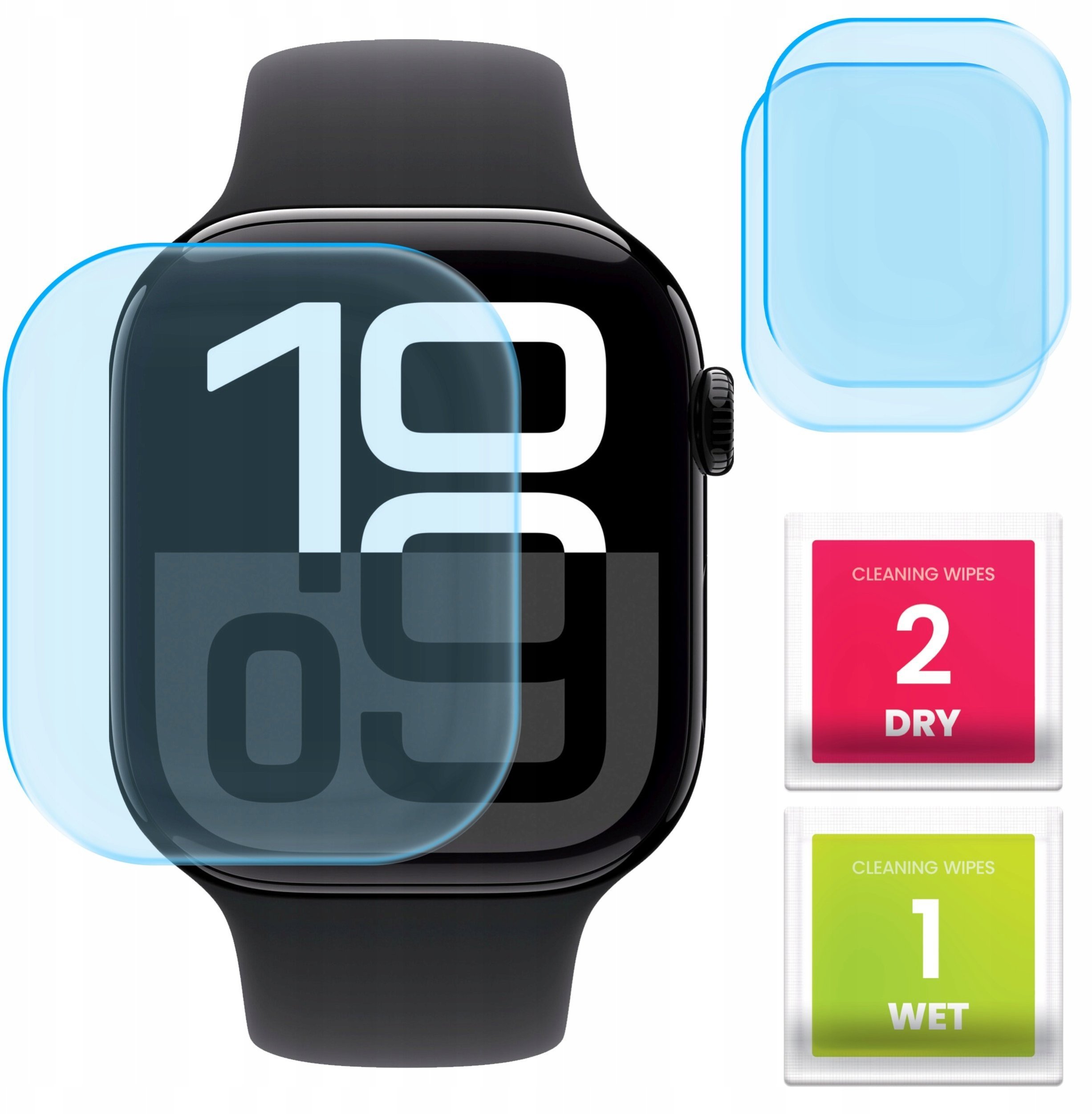 2-PAK Szkło Hybrydowe do Apple Watch 10 wersja 42 mm Szkiełko, Ochronne