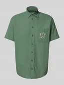 Koszule męskie - Koszula casualowa o kroju slim fit z wyhaftowanymi detalami model ‘APOLLO’ - miniaturka - grafika 1