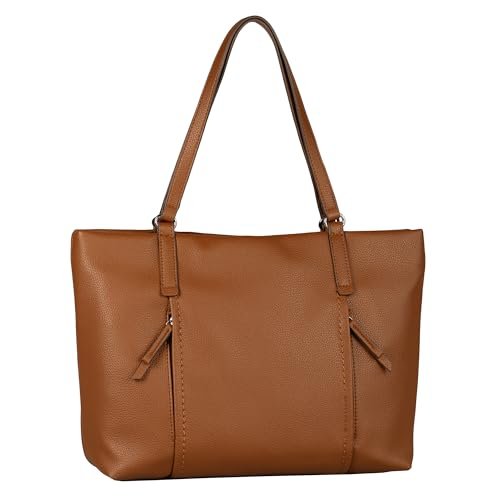 TOM TAILOR bags Beca damska torba na ramię na ramię zamek błyskawiczny duża koniak brązowy, brązowy (cognac), Essential