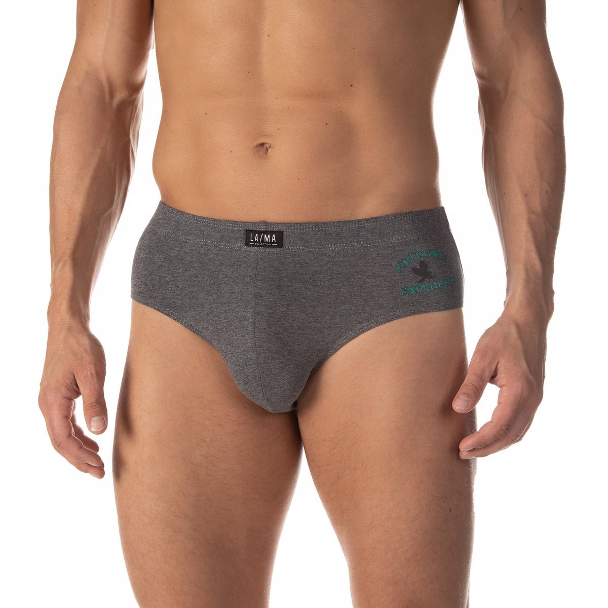 LAMA Slipy męskie M-922 CL SZARE r. L, 2 szt.