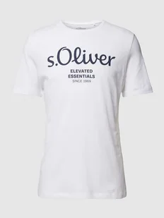 T-shirt z nadrukiem z logo - Koszulki męskie - miniaturka - grafika 1