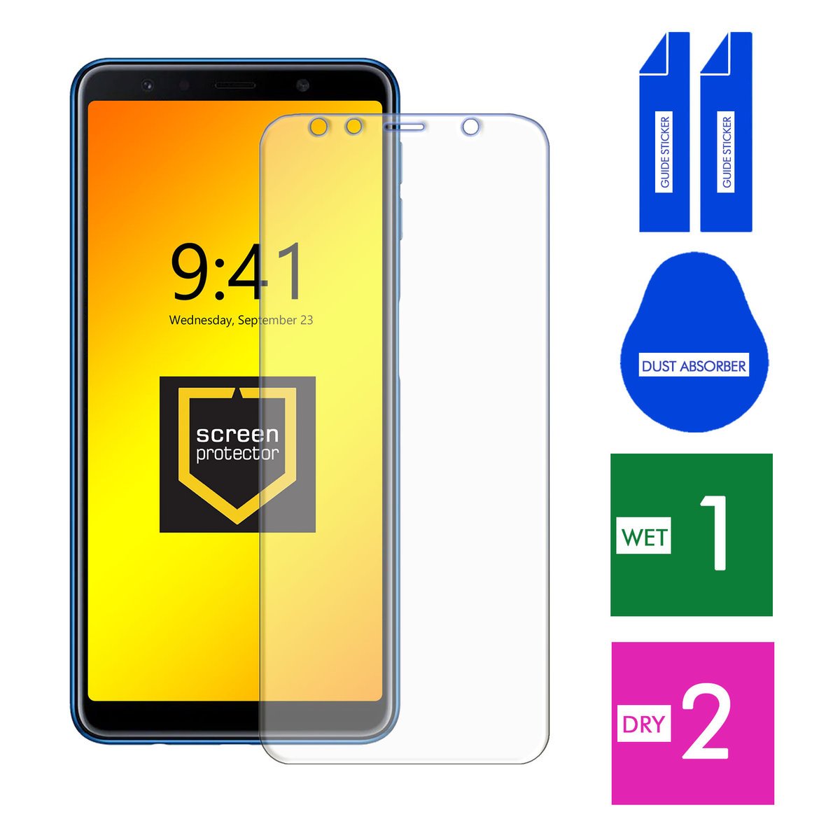 SZKŁO HARTOWANE DO SAMSUNG GALAXY A7 2018 SZYBKA 9H OCHRONNE PANCERNE