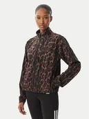 Bluzy damskie - adidas Bluza Workout Essentials Leopard Woven KD7612 Brązowy Regular Fit - miniaturka - grafika 1