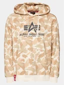 Bluzy męskie - Alpha Industries Bluza Basic 178312C Beżowy Regular Fit - miniaturka - grafika 1