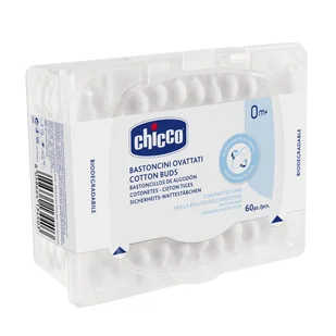 Chicco Patyczki do uszu 60 szt. - artykuł higieniczny - Waciki, płatki i patyczki kosmetyczne - miniaturka - grafika 1