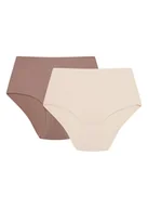 Majtki damskie - Majtki z wyższym stanem Bump 2-pak Henderson brązowy, beżowy M - miniaturka - grafika 1