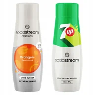 Syropy i koncentraty owocowe - Syropy SodaStream Orange Zero Pomarańcza Bez Cukru + Koncentrat 7UP - miniaturka - grafika 1