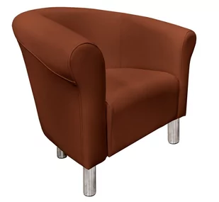 ATOS Fotel Milo D3 jasny brąz nogi chrom - Fotele - miniaturka - grafika 1