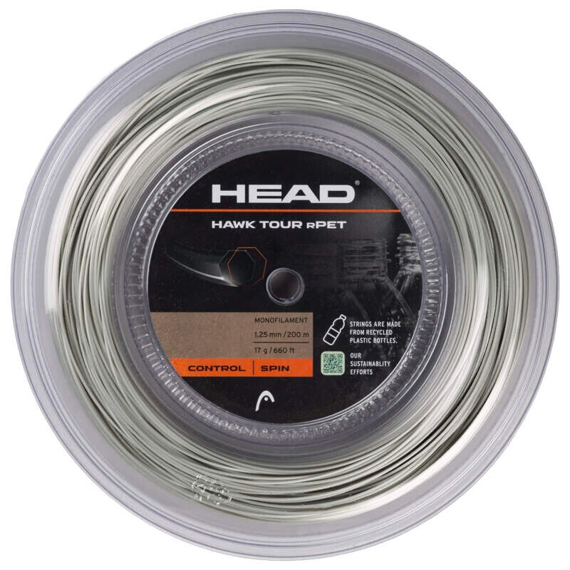 Naciąg tenisowy Head Hawk Tour rPet Reel (200 m) 1,25 mm