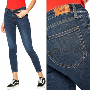 Lee SCARLETT SKINNY Dark Ulrich RURKI CIEMNY DżINS W26 L31 - Spodnie damskie - miniaturka - grafika 1