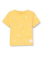 Koszulki i topy damskie - Bestseller A/S Chłopcy NMMHURLAF SS TOP T-shirt, Amber Yellow, 104, żółty, 104 - miniaturka - grafika 1