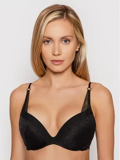 Biustonosze - Calvin Klein Underwear Biustonosz push-up 000QF6645E Czarny - grafika 1