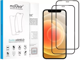 2 szt. | moVear flexible - Pancerne szkło hybrydowe do Apple iPhone 12 Mini (5.4") na Cały Ekran | Premium, fullGlue, 8H+ - Etui i futerały do telefonów - miniaturka - grafika 1