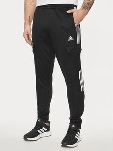 adidas Spodnie dresowe IA3067 Czarny Regular Fit - Spodnie sportowe męskie - miniaturka - grafika 1