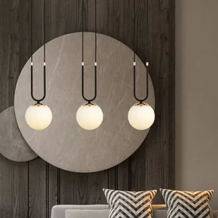 Emibig GLAM 3 BLACK/OPAL 1112/3 lampa wisząca szklane klosze GLAMOUR 1112/3 - Lampy sufitowe - miniaturka - grafika 3