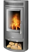 Piece wolnostojące - ABX Piec kominkowy stalowy Arktis 8 szary - miniaturka - grafika 1