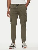 Spodnie męskie - Alpha Industries Joggery Twill 116202 Zielony Regular Fit - miniaturka - grafika 1