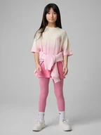 Spodnie i spodenki dla dziewczynek - 4F Legginsy prążkowane dziewczęce - różowe 164 (13-14 lat) - miniaturka - grafika 1