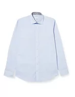 Koszule męskie - Seidensticker Męska koszula biznesowa, ekstra slim fit, nie wymaga prasowania, kołnierz Kent, długi rękaw, 100% bawełna, jasnoniebieski, 37 - miniaturka - grafika 1
