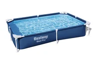 Baseny ogrodowe - Basen Stelażowy SplashJr Steel Pro 221x150x43 BESTWAY + Zestaw naprawczy - miniaturka - grafika 1