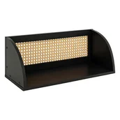 Półki do salonu - Półka ścienna Raquel 48x18 cm czarna - miniaturka - grafika 1