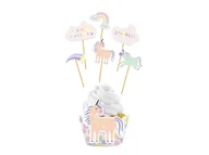 Ciasta i półprodukty do ciast - Zestaw dekoracji na babeczki Jednorożec - 12 szt. - miniaturka - grafika 1