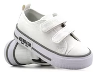 Buty dla dziewczynek - Trampki, tenisówki dziecięce na rzepy - BIG STAR LL374016, białe - Big Star - miniaturka - grafika 1