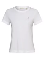 Koszulki i topy damskie - Gant - T-shirt damski, biały - miniaturka - grafika 1