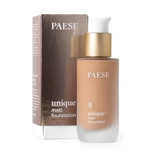 PAESE Unique Matt Pielęgnujący podkład matujący 608C Golden beige 30ml 46071-uniw - Podkłady do twarzy - miniaturka - grafika 1
