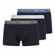 Majtki męskie - TOMMY HILFIGER BOKSERKI MĘSKIE MAJTKI 3P WB TRUNK GRANATOWE r.M - miniaturka - grafika 1