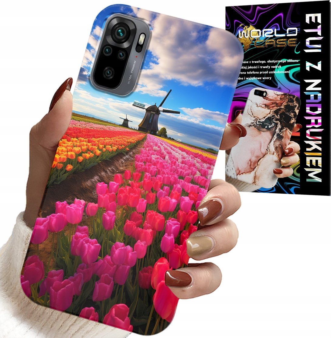 ETUI DO XIAOMI NOTE 10 / 10S - POLE KOLOROWYCH TULIPANÓW, TULIPAN, CASE